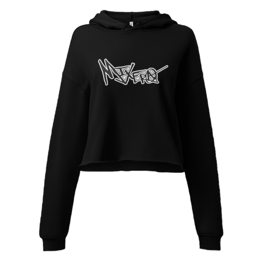 Mixera Crop Women's Graffiti Print Hoodie